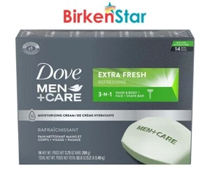 Dove Men+Care Body and Face Bar Soap, Extra Fresh (3.75 oz., 14 ct.) Great Price - Picture 1 of 5