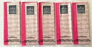 5 Lot Tissue Paper MOTHER'S DAY Silver Script Light and Dark Pink - Picture 1 of 1
