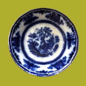 Platillo vintage antiguo T Walker Ironstone “Hong” flujo azul - Imagen 1 de 12