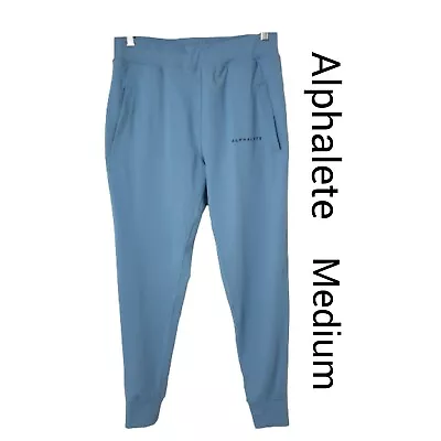 Alphalete Women's Cuffed Joggers M Athletic Pants Pockets Blue Medium NWOT • 40€