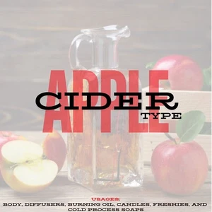 Apple Cider Fragrance Oil For Body, Candle, Soapmaking & Scented Oil Burning Oil - Picture 1 of 18