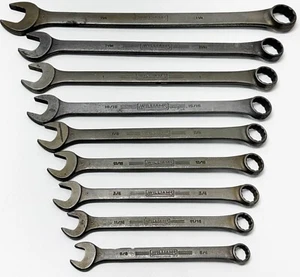 Vintage Williams 12 Point Combination Wrench Set Snap On BXOE 5/8"- 1 1/4" - Foto 1 di 8