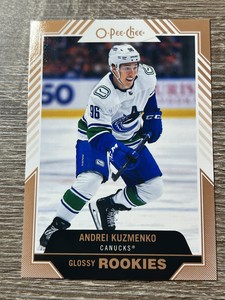 Andrei Kuzmenko 2022-23 Upper Deck Series 2 R-12 O Pee Chee Glossy Rookie GOLD