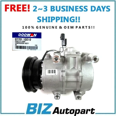 NEW OEM A/C COMPRESSOR FITS 2006-2011 KIA RIO RIO5 1.6L 97701-1G010 - Image 1 of 4