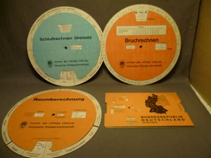 4 ältere Rechenscheiben ..... siehe Bilder - Bild 1 von 10