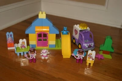 Lego Duplo 10605 10606 Doc McStuffins Backyard Clinic & Ambulance- Incomplete - Image 1 of 4