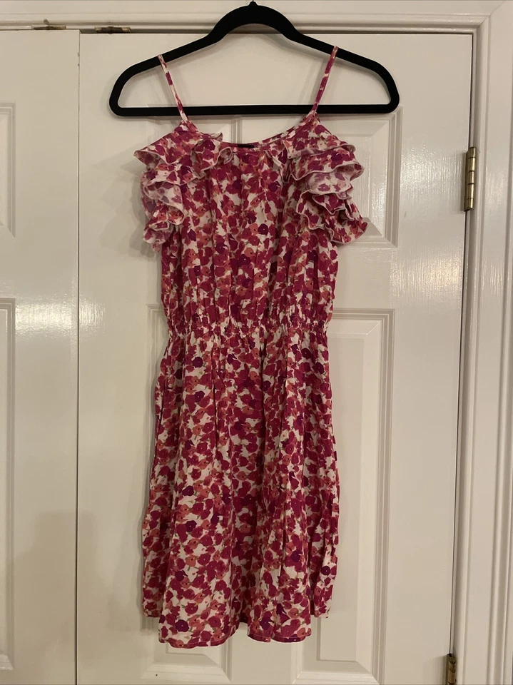 Vestido floral rosa con tirantes de espagueti Gap para niñas, XL (12). Foto 1 de 4
