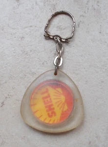 Antique old SHELL Logo Oil Keyring key chain France petroliana vintage 60s #4 - Picture 1 of 2