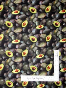 Avacado Food Fabric Guac Fruit Kitchen Cotton #603 Elizabeths Studio By Yard - Picture 1 of 1