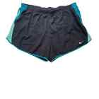  Nike Women's Plus Size Tempo Classic Fit Mid Rise Running Shorts Black/Teal 3X