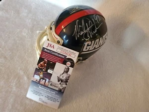 MICHAEL STRAHAN / JASON SEHORN signed GIANTS mini helmet JSA COA - Picture 1 of 4