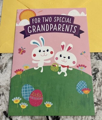 "Feliz Pascua para dos abuelos especiales 5""x7"" tarjeta de felicitación con sello" Foto 1 de 4