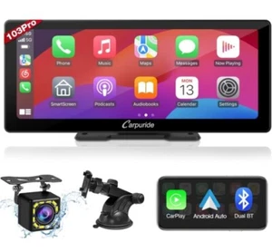 Carpuride W103PRO Portable Car Stereo Audio Wireless Apple CarPlay Android Auto - Picture 1 of 15