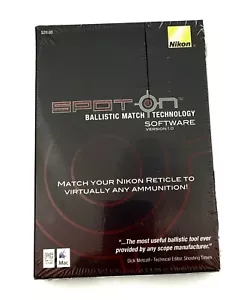 Nikon Spot On Ballistic Match Technology Software for PC & Mac Version 1.0 New - Picture 1 of 3