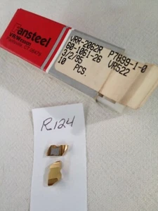 10 NEUE VR/WESSON NR 2062R (0,125 BREIT) ERSTKLASSIGE HARTMETALLEINSÄTZE. GR VR522. -R124 - Bild 1 von 2