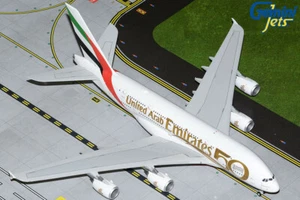 Gemini Jets 1:200 Emirates Airbus A380 50th Anniv A6-EVG G2UAE1056 IN STOCK