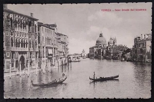 Venice Italy Postcard 1913 Rare Gondola Grand Canal Palace Cavalli Academy Post - Picture 1 of 9