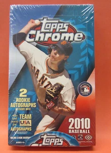 2010 TOPPS CHROME Baseball Box Factory Sealed HOBBY Box - 24 packs - 2 Autos - Picture 1 of 3
