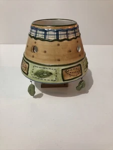 Yankee Candle - Candle Topper Shade Green & Tan Leaves - Picture 1 of 10