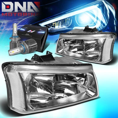 PARA CHEVY SILVERADO/AVALANCHA 2003-2007 FARO ESQUINERO CON KIT LED + VENTILADOR CROMADO Foto 1 de 4