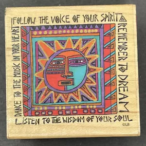 Sun Spirit Hippie Vibrante Parole Reggae Frasi Anima Raro Timbro Gomma Legno - Foto 1 di 5