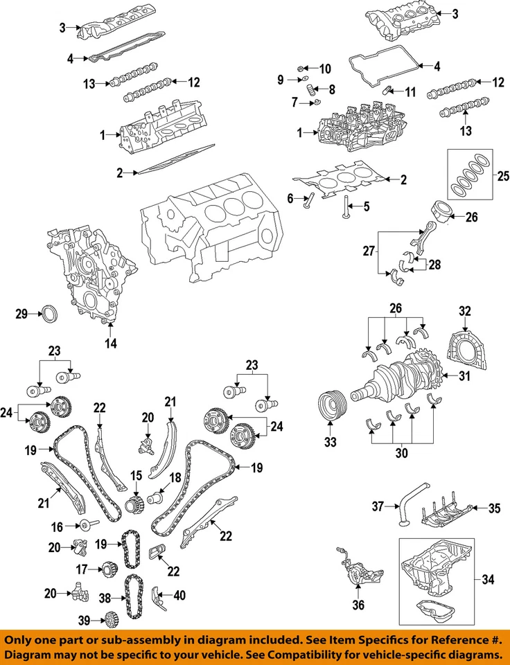 Cojinete principal del cigüeñal del motor OEM CHRYSLER 5184129AH Foto 1 de 1