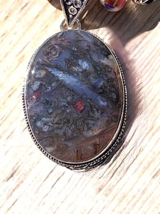 Petrified Dinosaur Bone Pendants, Stone Necklace - Picture 1 of 6