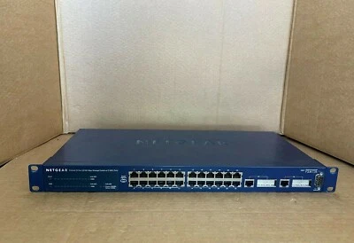 Netgear FSM726 v2 Netgear ProSafe FSM726 L2 Switch with Brackets & 2 GBIC Ports - Image 1 of 4