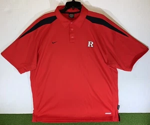 Rutgers Polo Shirt Mens XL Red Nike Team Scarlet Knight NCAA Football Golf - Picture 1 of 23