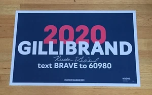 Cartel firmado autógrafo Kirsten Gillibrand senadora de Nueva York presidente 2020 - Imagen 1 de 2