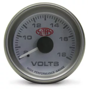 SAAS 52mm Volt Gauge White Face - Picture 1 of 3
