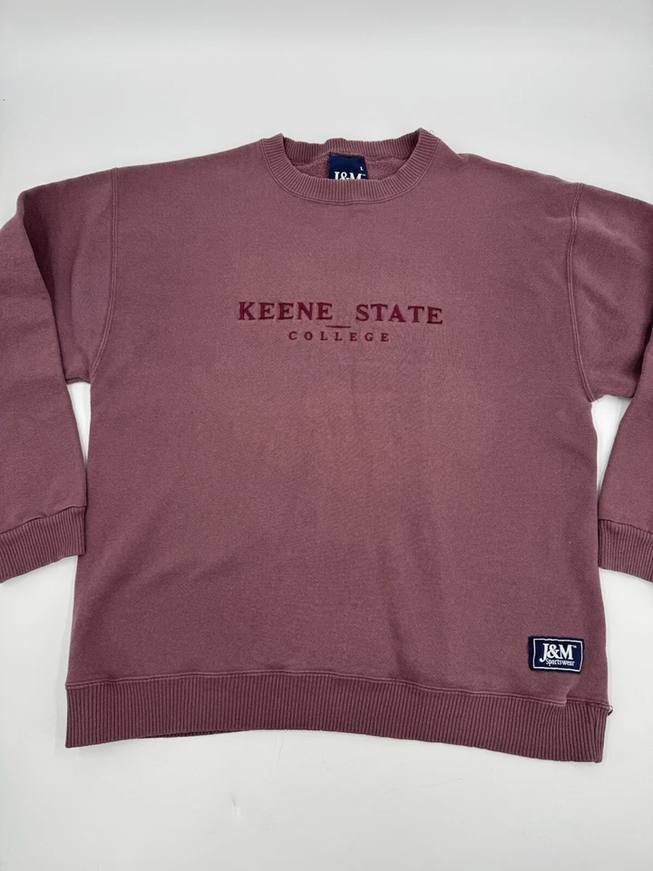 Vintage J&M Sportswear Keene State Sweatshirt Adult Size Large Made In USA Y2K - Image 1 of 4