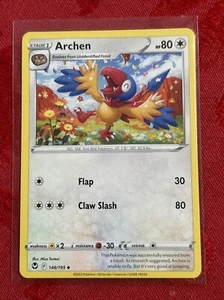 Archen 146/195 Pokémon TCG Silver Tempest Regular Pull to Sleeve - Picture 1 of 5