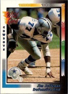 1992 Wild Card #165 Jim Jeffcoat - Image 1 of 2