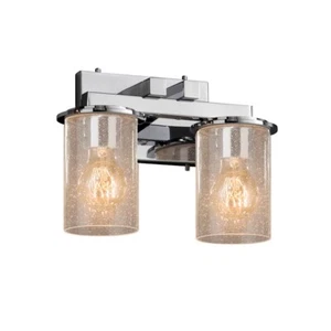 Justice Design Fusion Dakota 2-LT Bath, CY/Seeded/CH E26 - FSN-8772-10-SEED-CROM - Picture 1 of 1