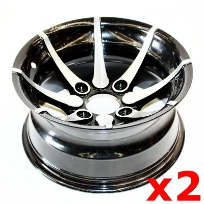PAIR 25X10 – 12 12" Inch Rear ALLOY Wheel Rim Quad Dirt Bike ATV Buggy UTV - Image 1 of 4