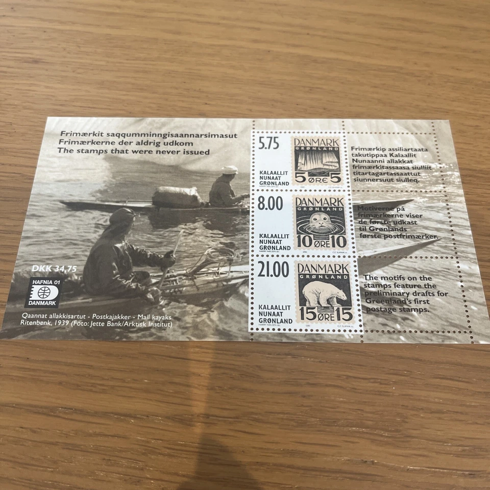 Greenland Block 2001.10.16. Stamps that were never issued - C. Z. Slania - CTO - Image 1 of 1