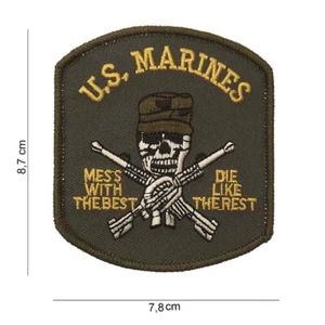US Marines Mess with the Best -Die like the Rest    ca  8,7 x 7,8  cm  - Bild 1 von 1