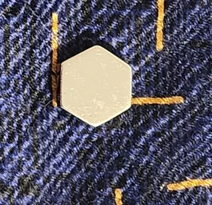 Vintage KRAWATTENNADEL / KRAWATTENNADEL silberfarben Chrom Achteck Block klobig - Bild 1 von 5