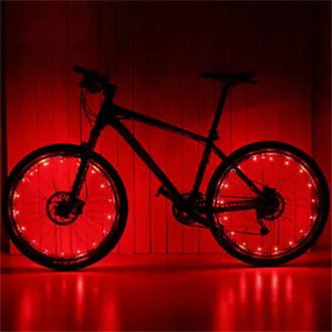 LED Bicycle Bike Cycling Rim Lights Auto Open & Close Wheel Spoke Light String - Picture 1 of 5