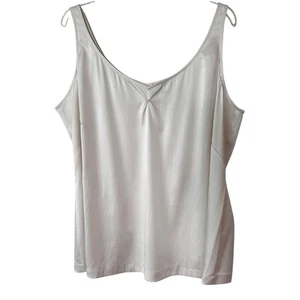 Camicia Eileen Fisher donna seta avorio slip 2x senza maniche collo stretto - Foto 1 di 11