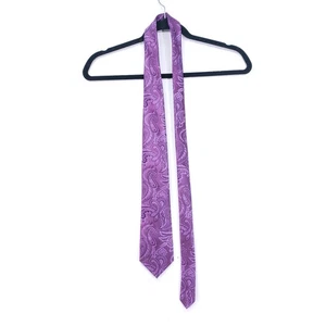 Klassische Paisley Hisdern lila Jacquard Herren Krawatte Krawatte handgefertigt - Bild 1 von 5
