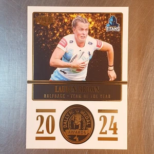 2025 NRL Elite Dally M Medal Awards Lauren Brown Card DM26 Titans - Picture 1 of 2