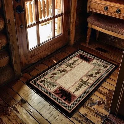 Alfombra rústica Lodge Black Bear 2x3, 2'2x3'3 2'2" x 3'3" (rectangular) Foto 1 de 4