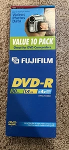 FUJI DVD-R FUJI -10 Pack Recordable DVD-R Discs with Individ. Cases, 30 Minutes - Picture 1 of 2