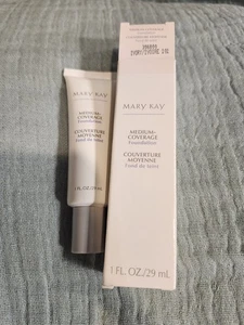 MARY KAY Fondotinta Media Copertura AVORIO 202 Tappo Grigio NOS Fuori Produzione - Foto 1 di 3