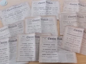 RESTPOSTEN 10 ORIGINAL ANTIKE WK1 ZEITUNGEN DIE ABENDNORM 1914 bis 1917 - Bild 1 von 6