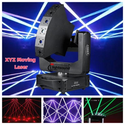 6-eye RGB XYZ Moving Head Laser DMX DJ stage fan lazer beam Light for Gig Show - Image 1 of 4