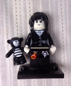 LEGO Series 12 Spooky Girl Mini (no skirt, short hair) RARE Black Teddy Bear VG! - Picture 1 of 4