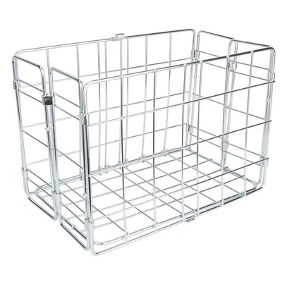 Alforja plegable Wald 582 para portaequipajes trasero: plateada Foto 1 de 2